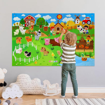 Panel Interactivo de Fieltro Montessori
