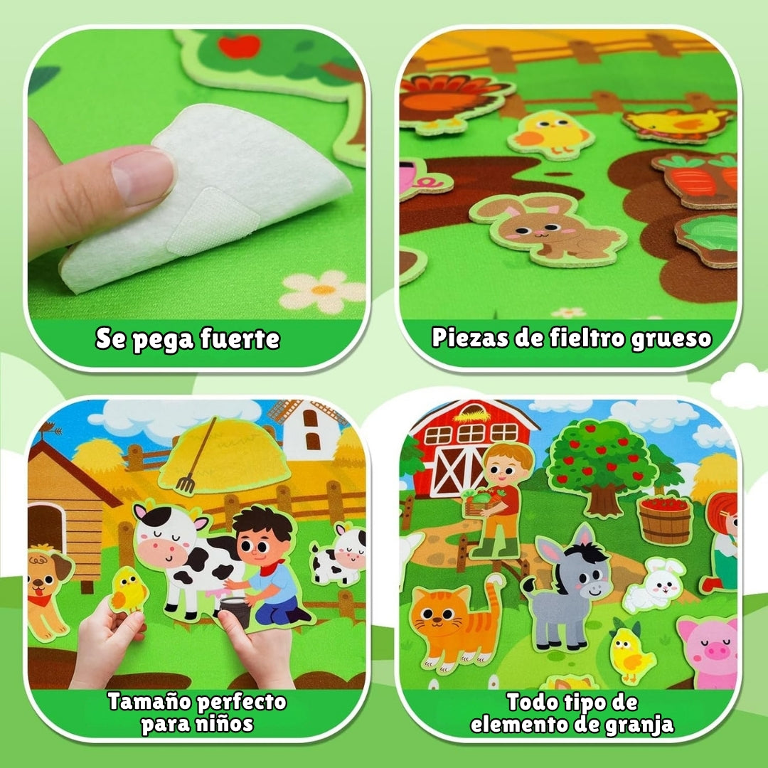 Panel Interactivo de Fieltro Montessori