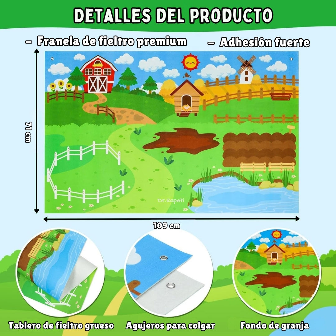 Panel Interactivo de Fieltro Montessori