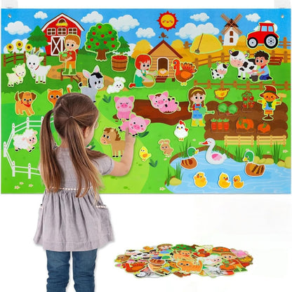 Panel Interactivo de Fieltro Montessori