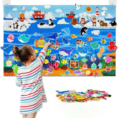 Panel Interactivo de Fieltro Montessori